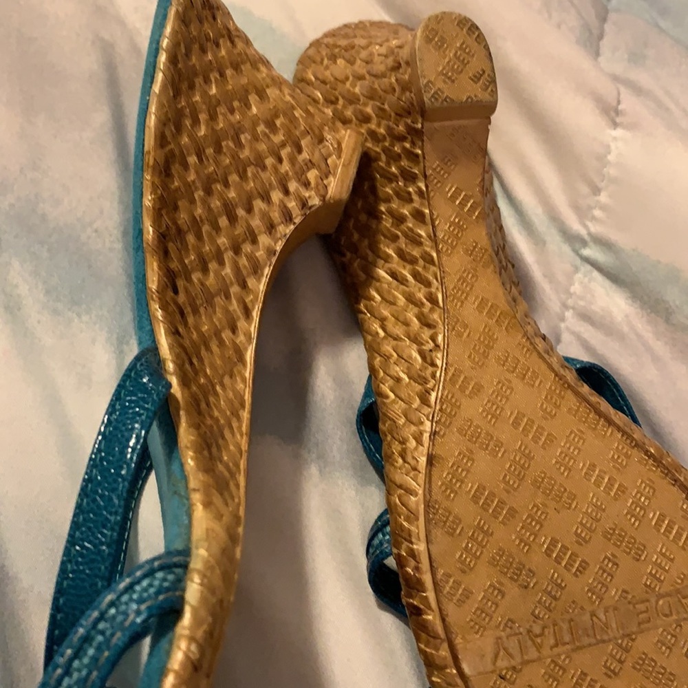espadrilles size 9.5 aqua or turquoise Super cute sandals! - Picture 2 of 6